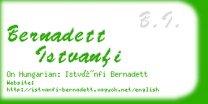 bernadett istvanfi business card